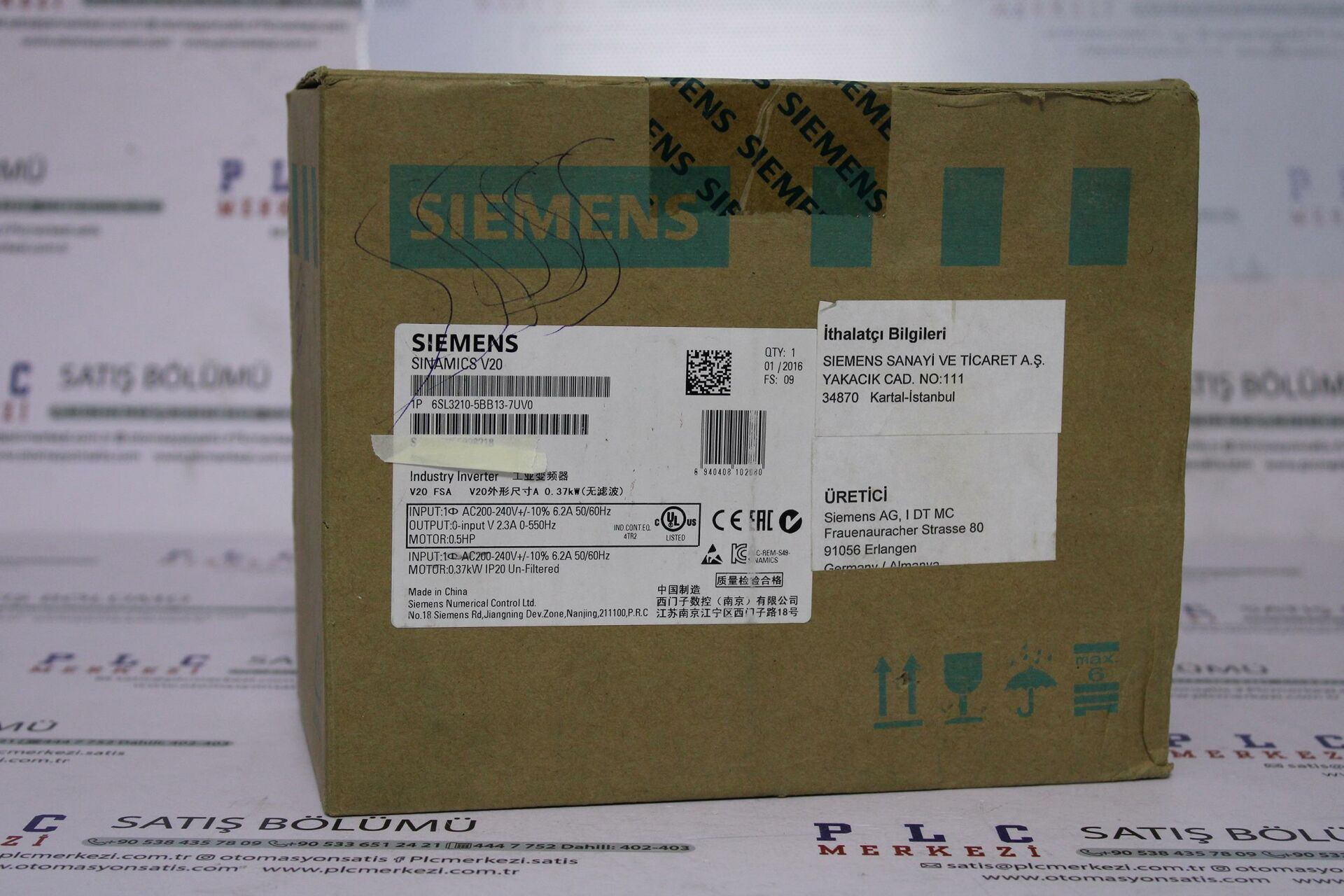 6SL3210-5BB13-7UV0 SINAMICS V20 0,37Kw 2,3A