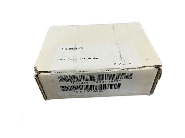 6SE3190-0XX87-8BF0, 6SE3 190-0XX87-8BF0 TEXT DISPLAY