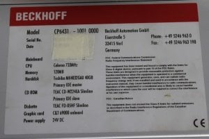 CP6431-1001-0000 BECKHOFF PC OPERATOR PANEL 2.EL