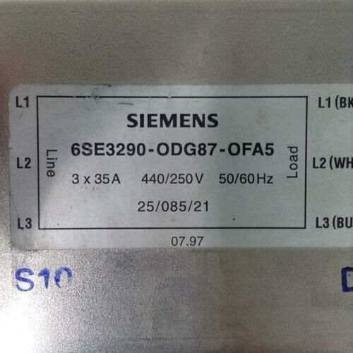 6SE3290-0DG87-0FA5 SIEMENS FILTER FOR MDV550/2 208-240V