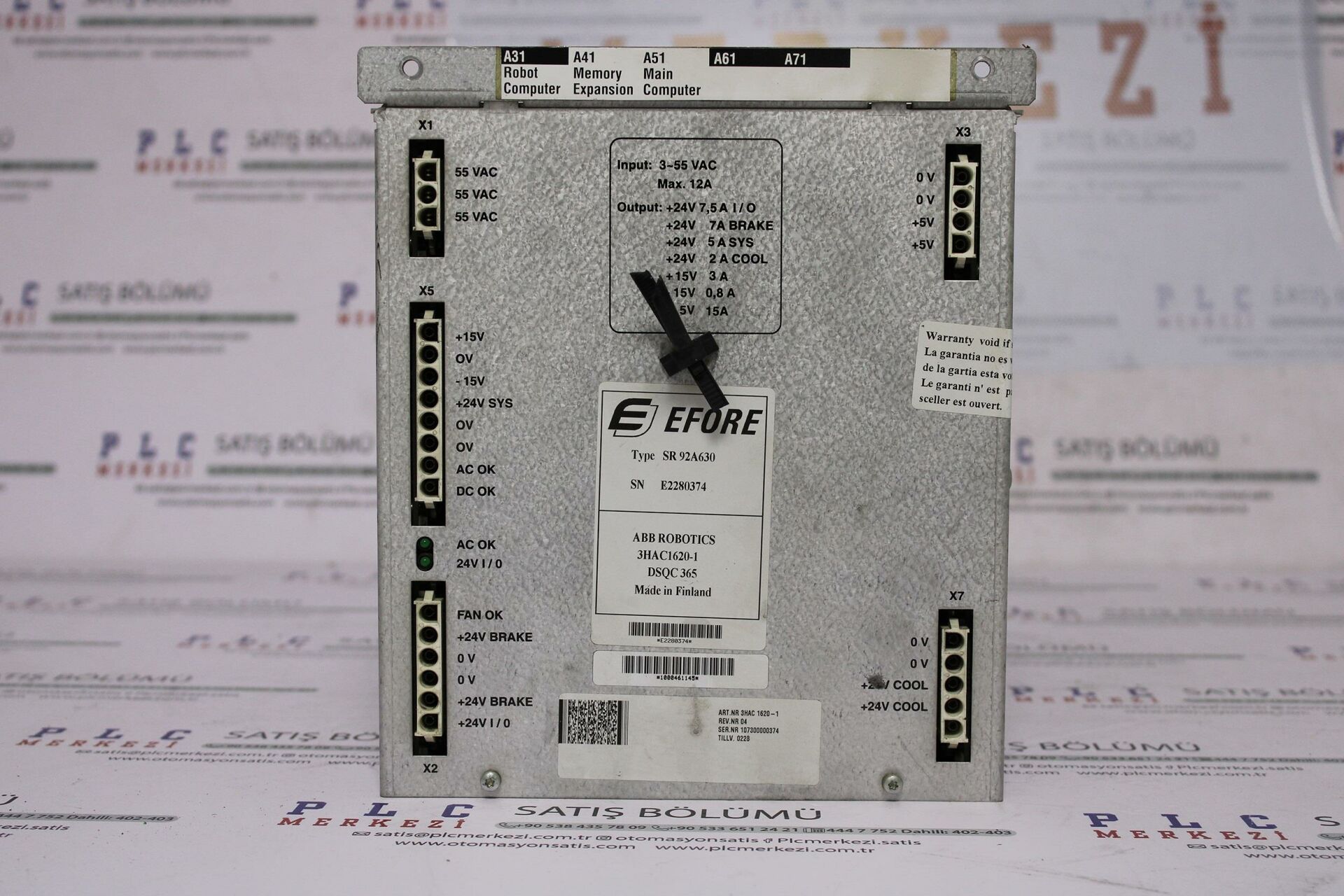 3HAC1620-1 POWER SUPPLY ABB DSQC365 EFORE SR92A630