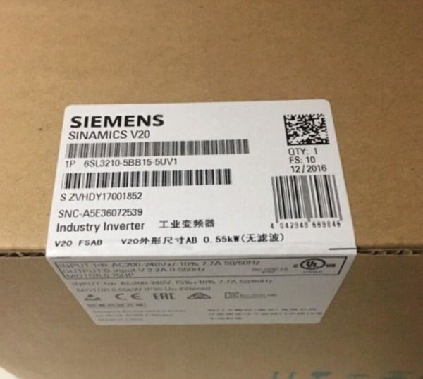 6SL3210-5BB15-5UV1 SIEMENS SINAMICS V20 200-240V ÜRT.GARANTİSİ