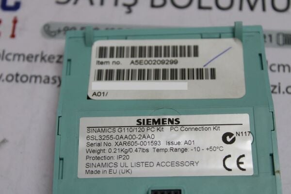 6SL3255-0AA00-2AA0 SIEMENS SINAMICS G110 PC-INVERTER CONNECTION KIT YENİ KUTU AÇIK