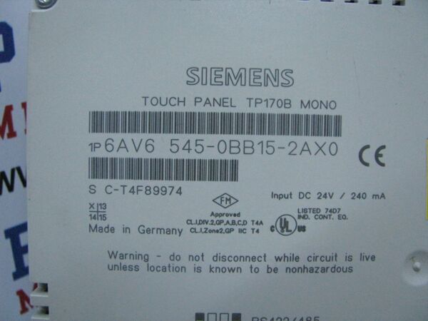6AV6545-0BB15-2AX0, 6AV6 545-0BB15-2AX0 TP170B BLUE MODE STN-DISPLAY  2.EL