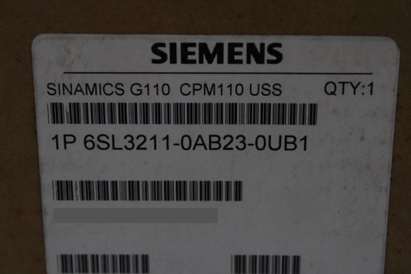 6SL3211-0AB23-0UB1 SIEMENS SINAMICS G110-CPM110 3.0 Kw  AC DRIVE  YENİ KUTU AÇIK