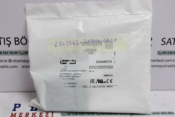 6SL3162-2MA00-0AC0 SINAMICS S120 POWER CONNECTOR C-/D-TYPE WITH SCREW TERMINALS FOR MOTOR MODULES ÜRT. GARANTİLİ