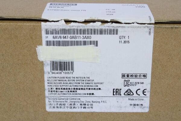 6AV6647-0AB11-3AX0, 6AV6 647-0AB11-3AX0 SIMATIC HMI KTP600 YENİ KUTU AÇIK