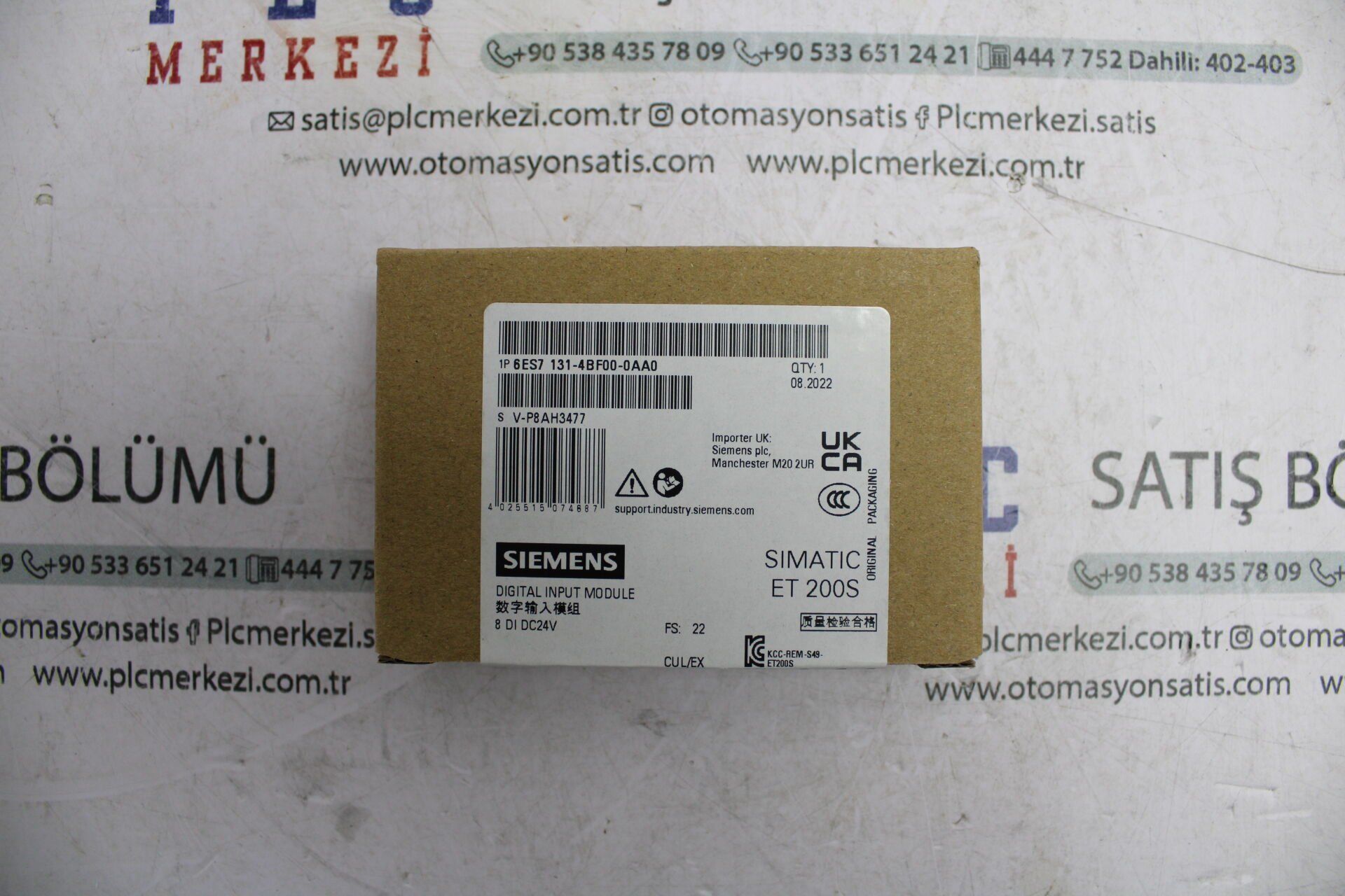 6ES7131-4BF00-0AA0, 6ES7 131-4BF00-0AA0 ET200S, ELEKTRONIKMODULE, 8DI DC 24V   ÜRT.GARANTİSİ