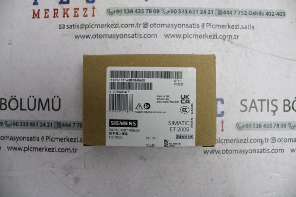 6ES7131-4BF00-0AA0, 6ES7 131-4BF00-0AA0 ET200S, ELEKTRONIKMODULE, 8DI DC 24V   ÜRT.GARANTİSİ