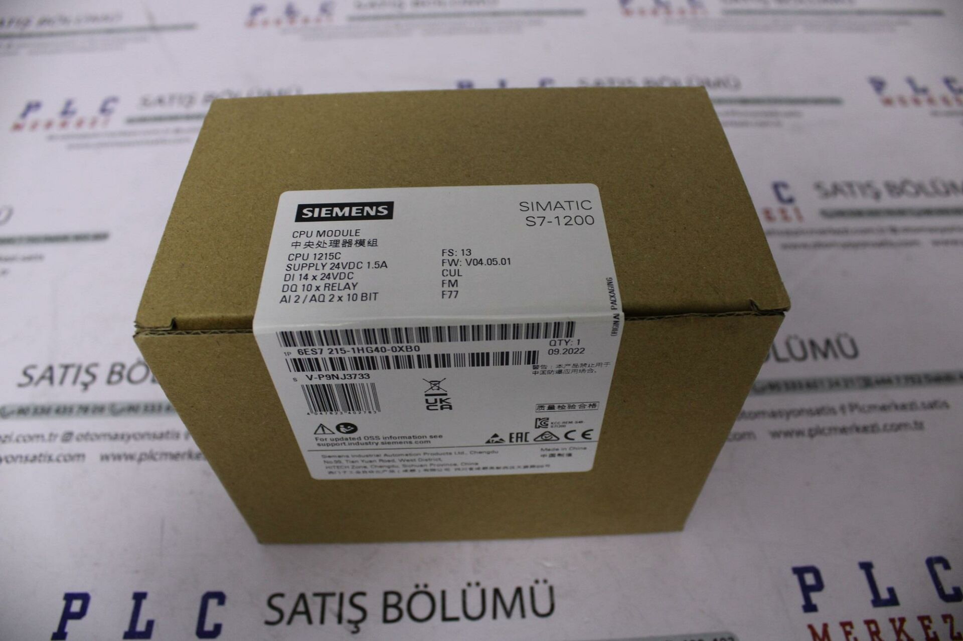 6ES7215-1HG40-0XB0, 6ES7 215-1HG40-0XB0 SIMATIC S7-1200, CPU 1215C 14 DI 24 V DC ÜRT.GARANTİSİ