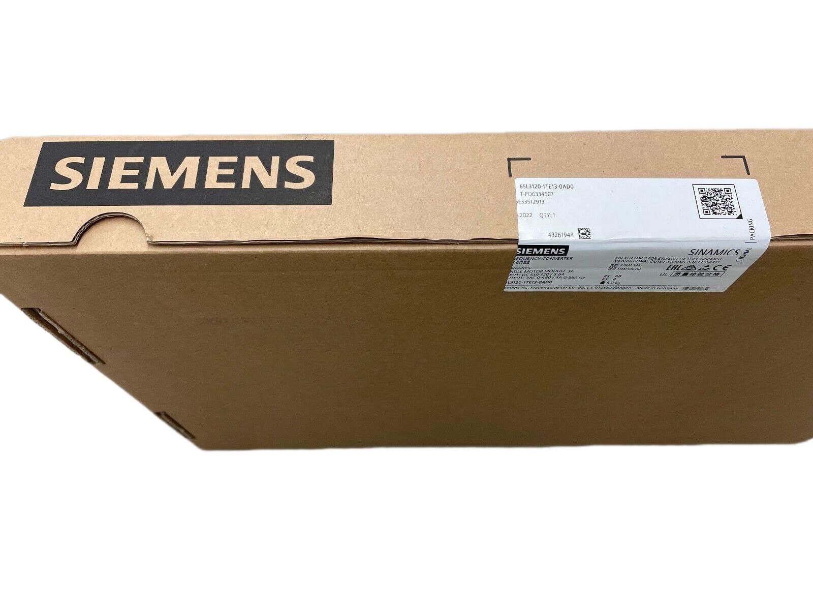 6SL3120-1TE13-0AD0 SINAMICS S120 SINGLE MOTOR MODULE ÜRT.GARANTİLİ