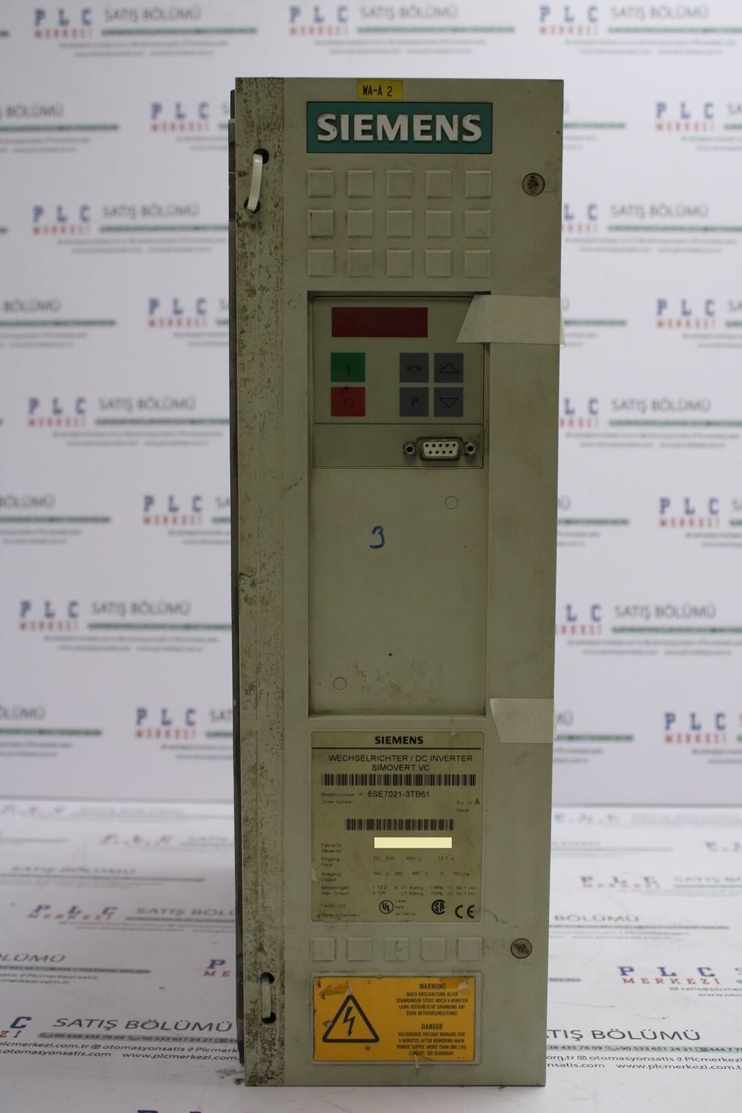 6SE7021-3TB61 SIMOVERT MASTERDRIVES VECTOR CONTROL INVERTER COMPACT UNIT