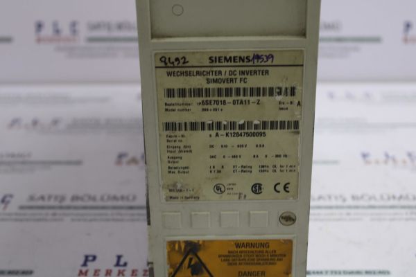 6SE7018-0TA11-Z SIMOVERT MASTERDRIVES