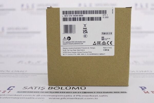 6ES7214-1AG40-0XB0, 6ES7 214-1AG40-0XB0 SIMATIC S7-1200 CPU 1214C 24V DC YENİ KUTU KAPALI