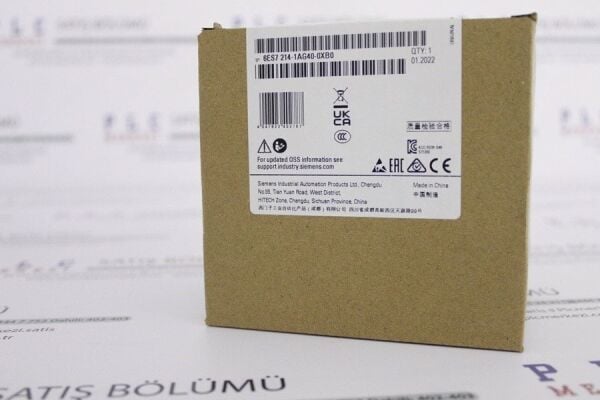 6ES7214-1AG40-0XB0, 6ES7 214-1AG40-0XB0 SIMATIC S7-1200 CPU 1214C 24V DC YENİ KUTU KAPALI