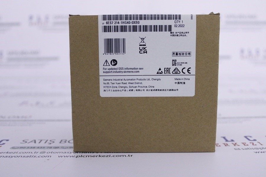6ES7214-1HG40-0XB0, 6ES7 214-1HG40-0XB0  SIMATIC S7-1200 CPU 1214C 24V DC YENİ KUTU KAPALI