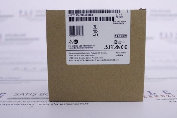 6ES7214-1HG40-0XB0, 6ES7 214-1HG40-0XB0  SIMATIC S7-1200 CPU 1214C 24V DC YENİ KUTU KAPALI