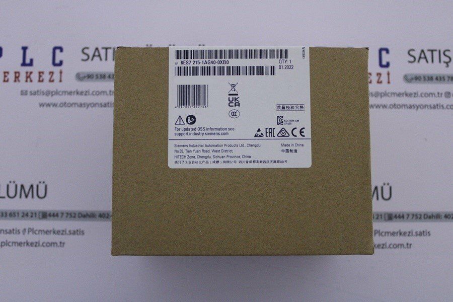 6ES7215-1AG40-0XB0, 6ES7 215-1AG40-0XB0  SIMATIC S7-1200 CPU 1215C 24V DC YENİ KUTU KAPALI