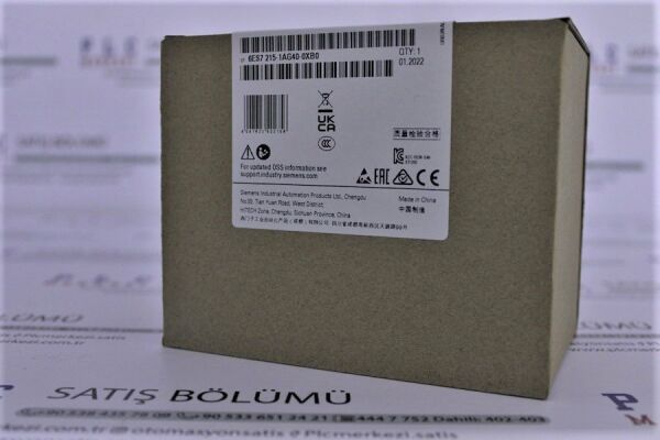 6ES7215-1AG40-0XB0, 6ES7 215-1AG40-0XB0  SIMATIC S7-1200 CPU 1215C 24V DC YENİ KUTU KAPALI