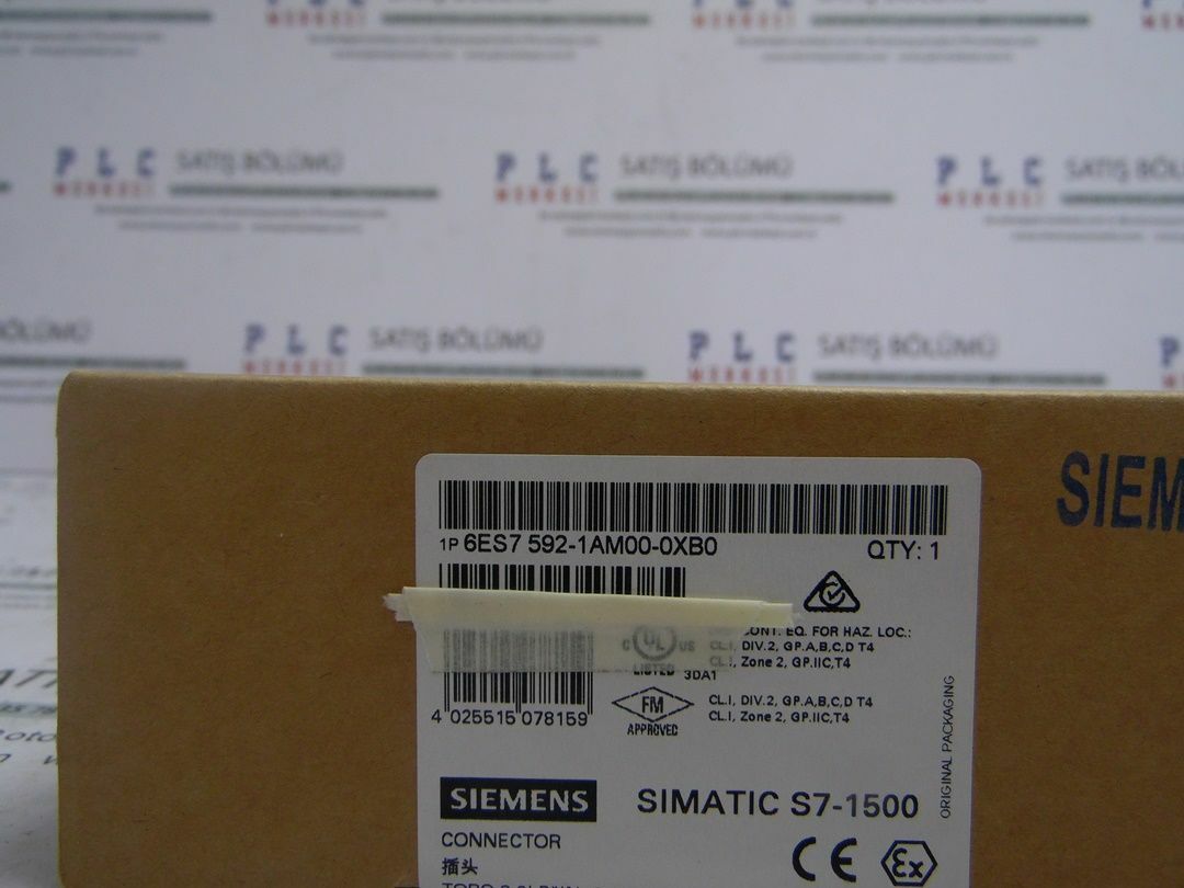 6ES7592-1AM00-0XB0 SIMATIC S7-1500, FRONT CONNECTOR SCREW-TYPE 40-POLE ÜRT. GARANTİLİ